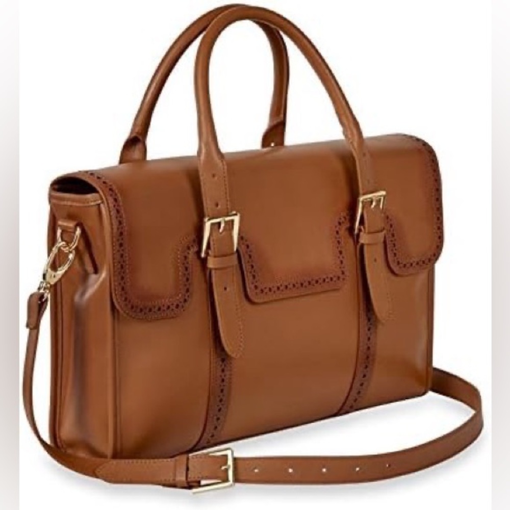 Wingtip Satchel - Luxurious Levenger Leather - Brand New